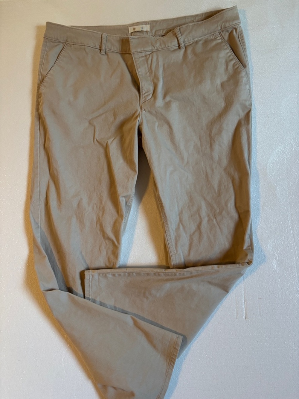 LOFT Women's Tan Straight-Leg Trousers